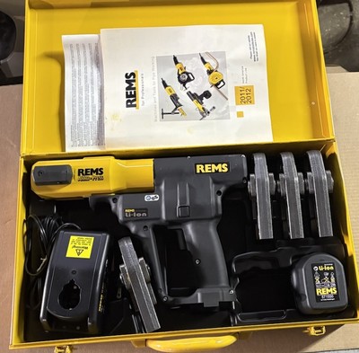 REMS AKKU-PRESS 571013-KU LITH ION PACKAGE W/ 3/8'' , 1/2'' , 3/4'' , 1'' TONGS 14V