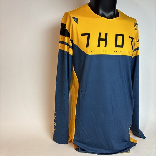 Thor Prime Rival Teal and Yellow MX Off-Road BMX Jersey Men's Sizes MD Medium - Picture 3 of 9