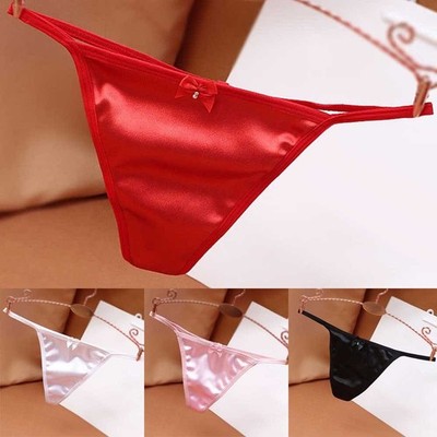 Unifarben Unterhose Unterwäsche Weich Atmungsaktiv Bequem Damen G-String