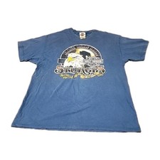 Y2K Harley Davidson Sturgis 2006 T Shirt Large Blue Black Hills Double Sided