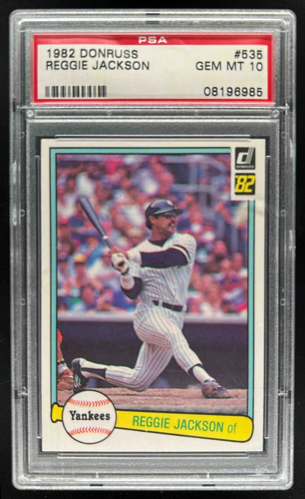 1982 Donruss Reggie Jackson #535 Yankees PSA 10