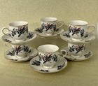 LENOX China Winter Greetings Christmas Cups & Saucers- Set of 6
