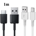 1M USB-A To USB-C Charger Cable Type C Cord For Samsung Android Black/White