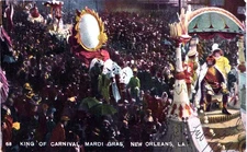 MARDI GRAS CARNIVAL KING new orleans la antique postcard louisiana c1920