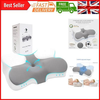 Ergonomisches zervikales Memory Foam Kissen mit verstellbarer Unterstützung & atmungsaktivem Co...