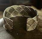 Sterling Handmade Woven Style Cuff Bracelet 7 1/2” 45 Grams Beautiful — photo 4