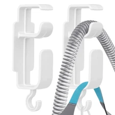 2 Pack White CPAP Hose Holder for Bed, CPAP Hose Hanger for Tube & Mask with ...