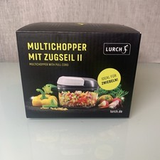 Lurch Tritatutto Manuale per Alimenti, Tritatutto per Verdure con Cavo Facile da Tirare | Multi-Func (b