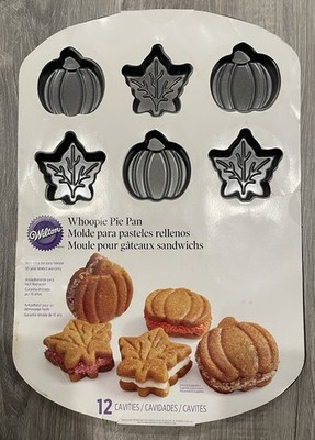 Wilton 12 Whoopie Pie Mold Baking Pan Pumpkins And Leaves Aluminum Non Stick