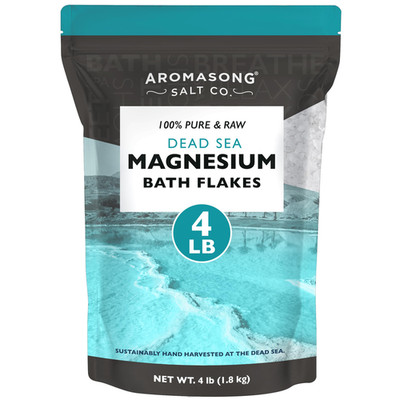 Aromasong Magnesium Flakes For Bath From The Dead Sea- 4 Lb Resealable Pack
