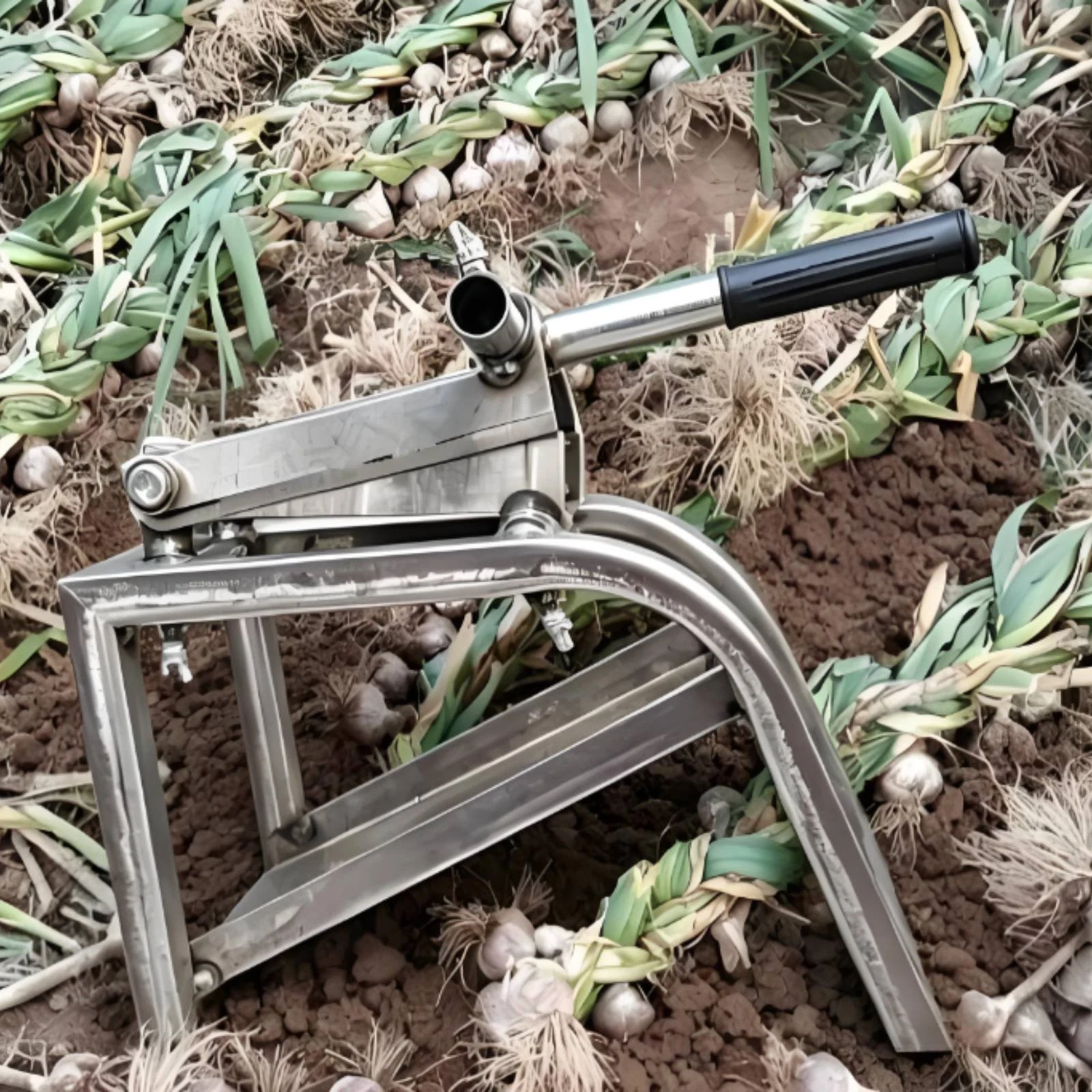 Double Blade Garlic Multi-Function Crop Tool for Farmers