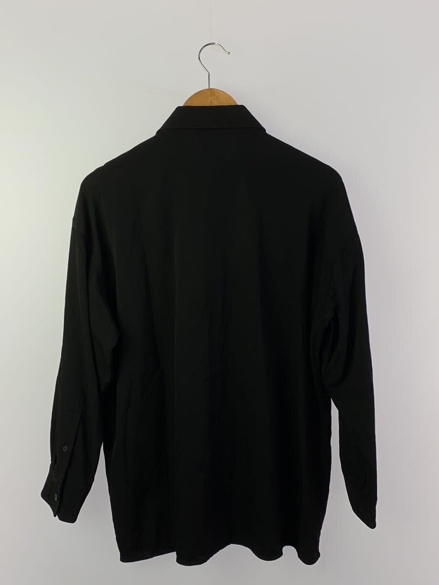 BALENCIAGA Long Sleeve Shirt, Size 34, Wool, Black, 672353 TLTJ4 thumbnail 2