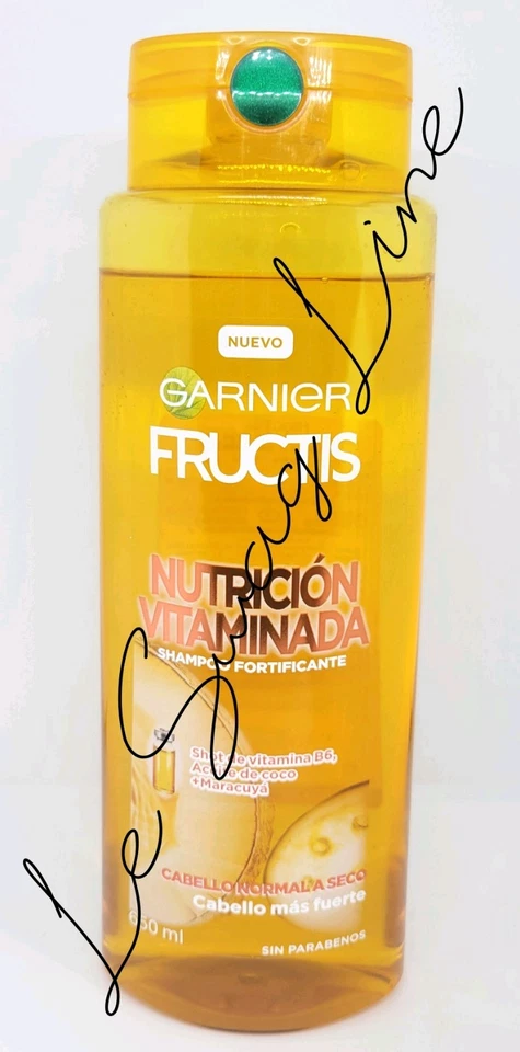 Champú GARNIER FRUCTIS Nutriciòn Vitaminada Fortificante Cabello Normal A SECO Foto 4 de 4