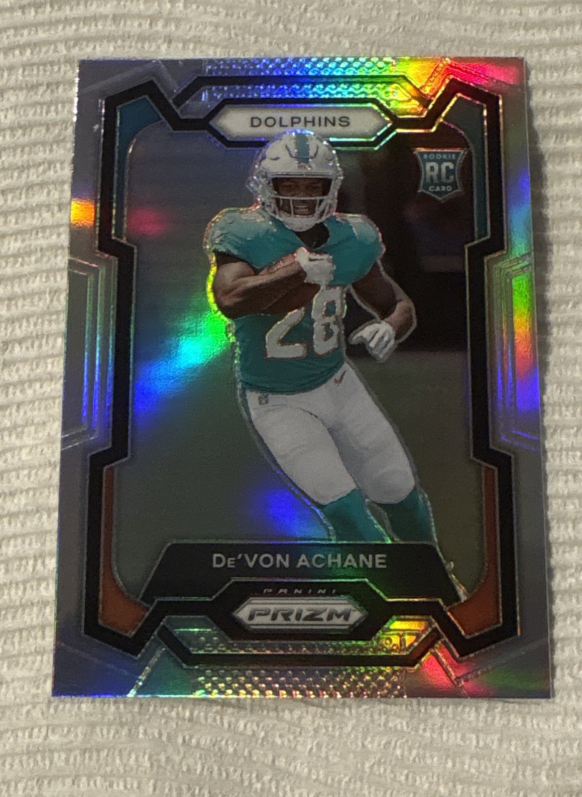 2023 Panini Prizm - Rookies De'Von Achane #365 Silver Prizm (RC)
