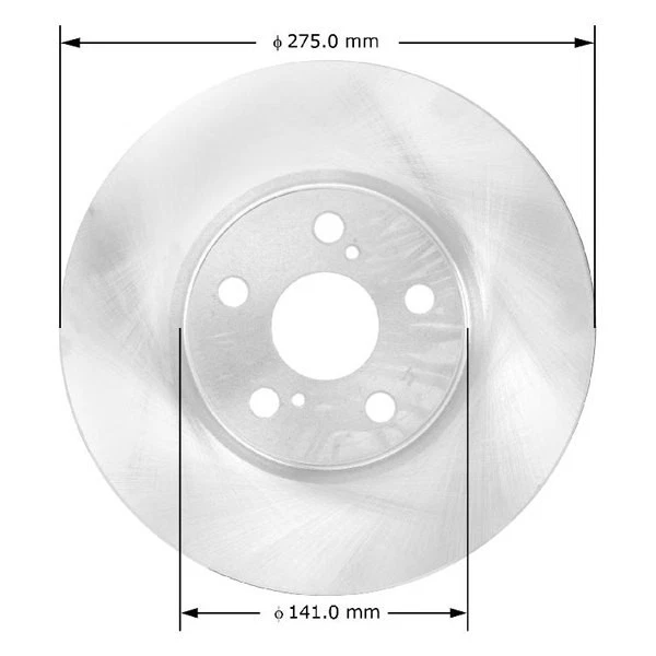 For Toyota Corolla 09-18 Bendix Global Premium Plain Vented Front Brake Rotor - Imagem 3 de 3
