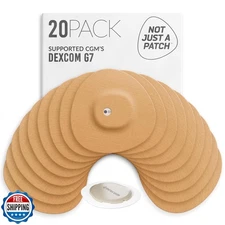 Not Just A Patch Dexcom G7 Adhesive Patches (20 Pack) – Stelo CGM Sensor Patc