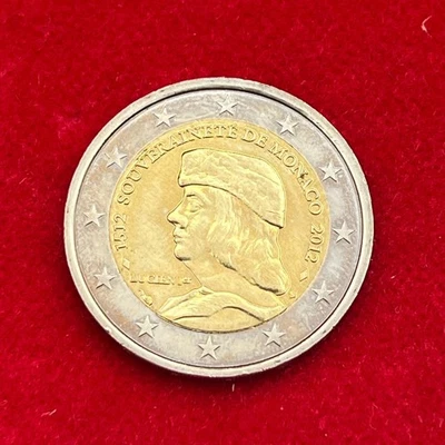 2 Euro Monaco, 2012, Lucien  - 500 Jahre Souveränität, Bimetall, Original- - Bild 1 von 2