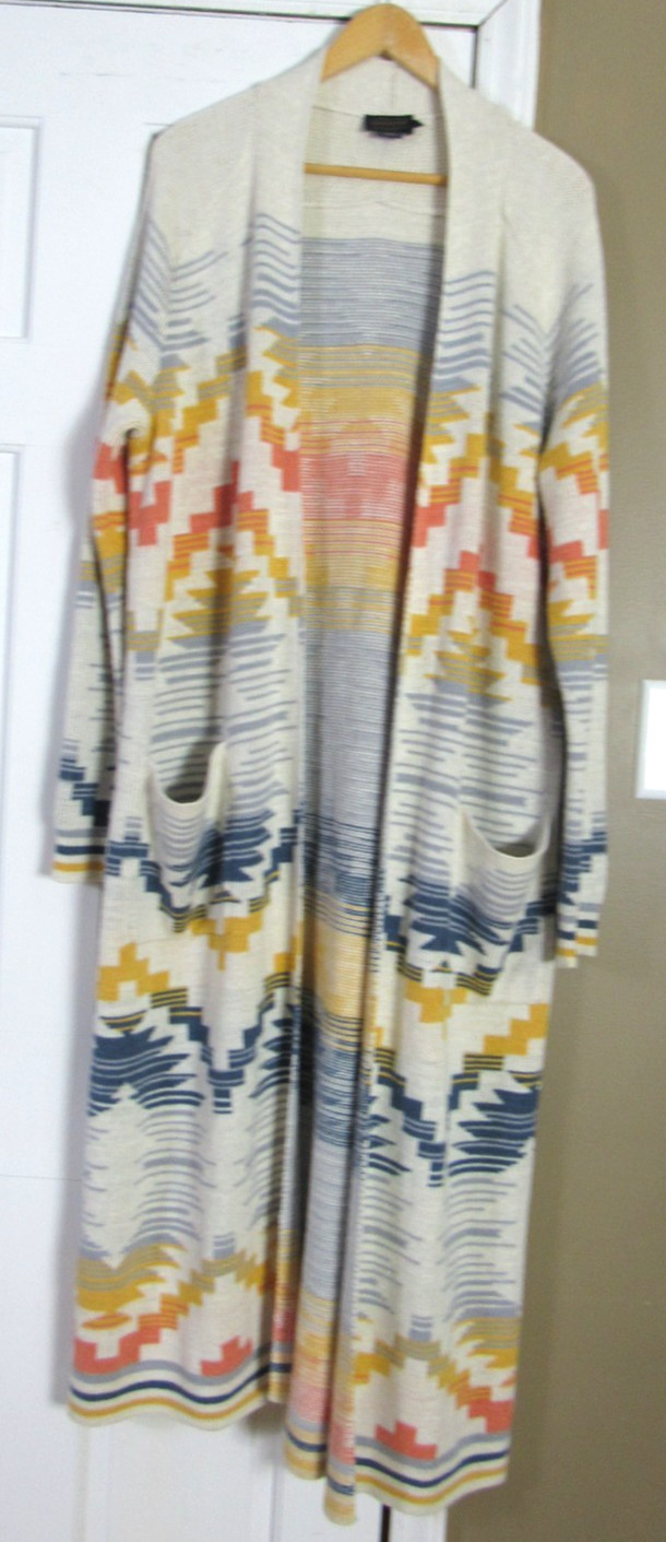 Pendleton Pacific Graphic Duster Open Cardigan XL - image 2