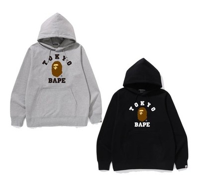 A BATHNIG APE Men's TOKYO COLLEGE PULLOVER HOODIE 1L72114001 | eBay