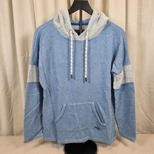 Marc New York Andrew Marc Performance Hoodie Women s Small Blue Knit Pullover