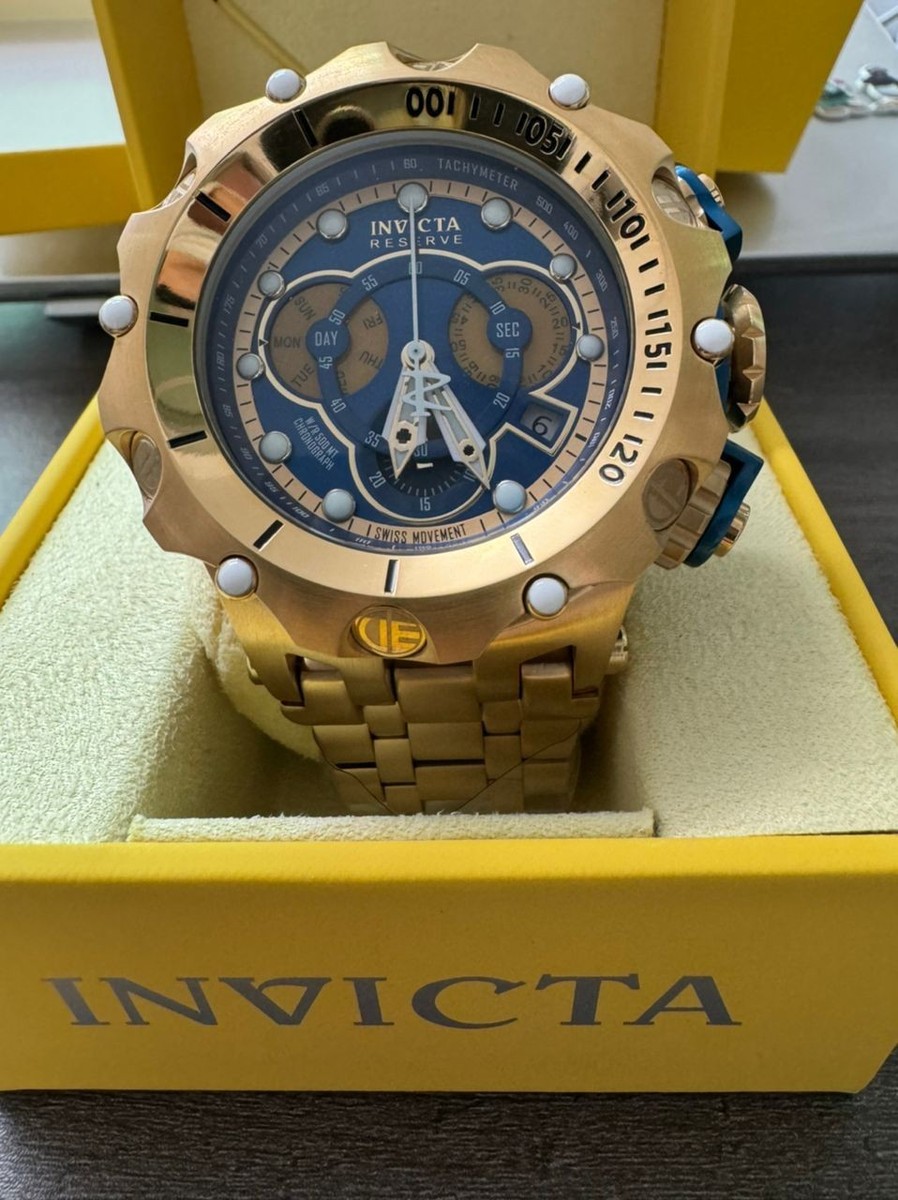Invicta Venom Reserve 27791 Swiss Gold Quartz Rare 51mm | eBay