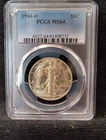 1944-D 50C Walking Liberty Half Dollar PCGS Graded MS64
