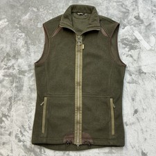 Barbour Langdale Gilet Vest Mens Small Green Fleece Full Zip Pockets MFL0079OL71