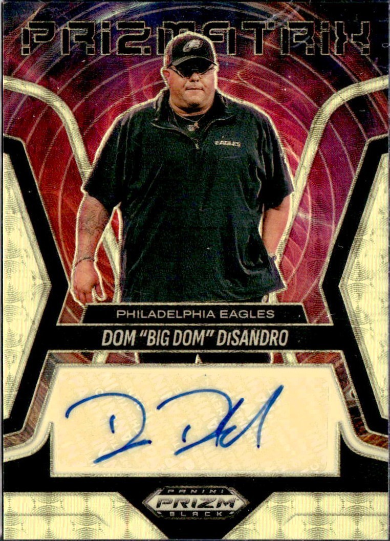 DOM DISANDRO 2025 PANINI PRIZM BLACK GOLD VINYL PRIZMATRIX AUTO SP 5/5 EAGLES