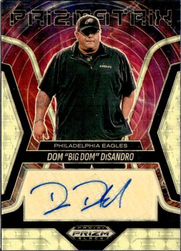 DOM DISANDRO 2025 PANINI PRIZM BLACK GOLD VINYL PRIZMATRIX AUTO SP 5/5 EAGLES