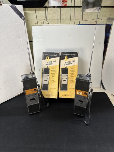 Vtg Set 2-Channel Walkie Talkie Realistic 9 Transistor Citizens Band Transceiver