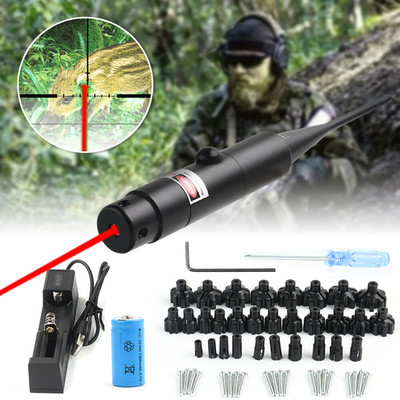Red Laser Bore Sight Kit for .17 to 78 BoreSighter Rifle Handgun Collimator