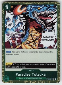 Paradise Totsuka OP02-047 Paramount War Rare Foil