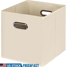 Dual Handle Collapsible Cube Storage Bins Organizer Home Office Laundry Toys New
