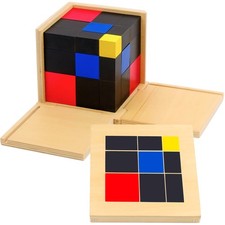Montessori Trinomial Cube, Sensorial Materials Arithmetic Trinomial Cube Educ...