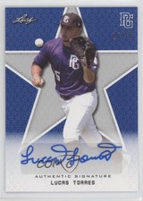 2020 Leaf Perfect Game National Showcase Blue 15/15 Lucas Torres Auto 0tw4