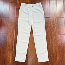 ESCADA Pure New Wool Pants Trousers Beige Straight Leg Womens Size EU 38 US 8