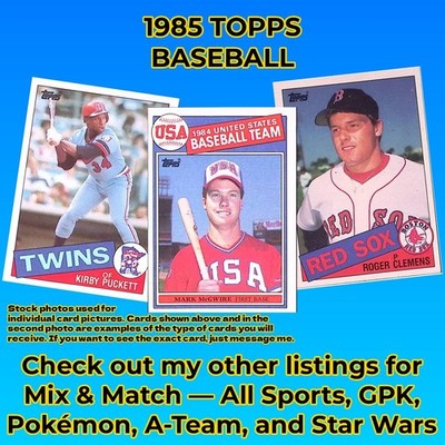 1985 Topps Baseball Cards Complete Your Set (#'s 1-200) - U PICK - $0.99 NM-MT