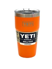 YETI Rambler 20 oz Stackable Cup King Crab Orange Limited Edition Retired