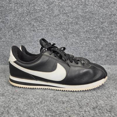 Nike Cortez Leather Sneakers Black and White Casual Shoes Mens 12