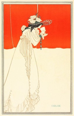 Retro 1920s Beardsley Art Print - Isolde Poster 24x36   