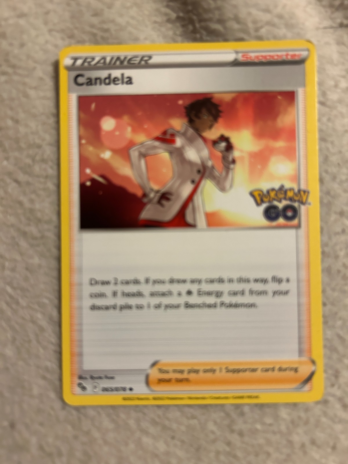 Pokemon TCG Candela Supporter Card Pokemon GO Set Near Mint Collector 2022 NM