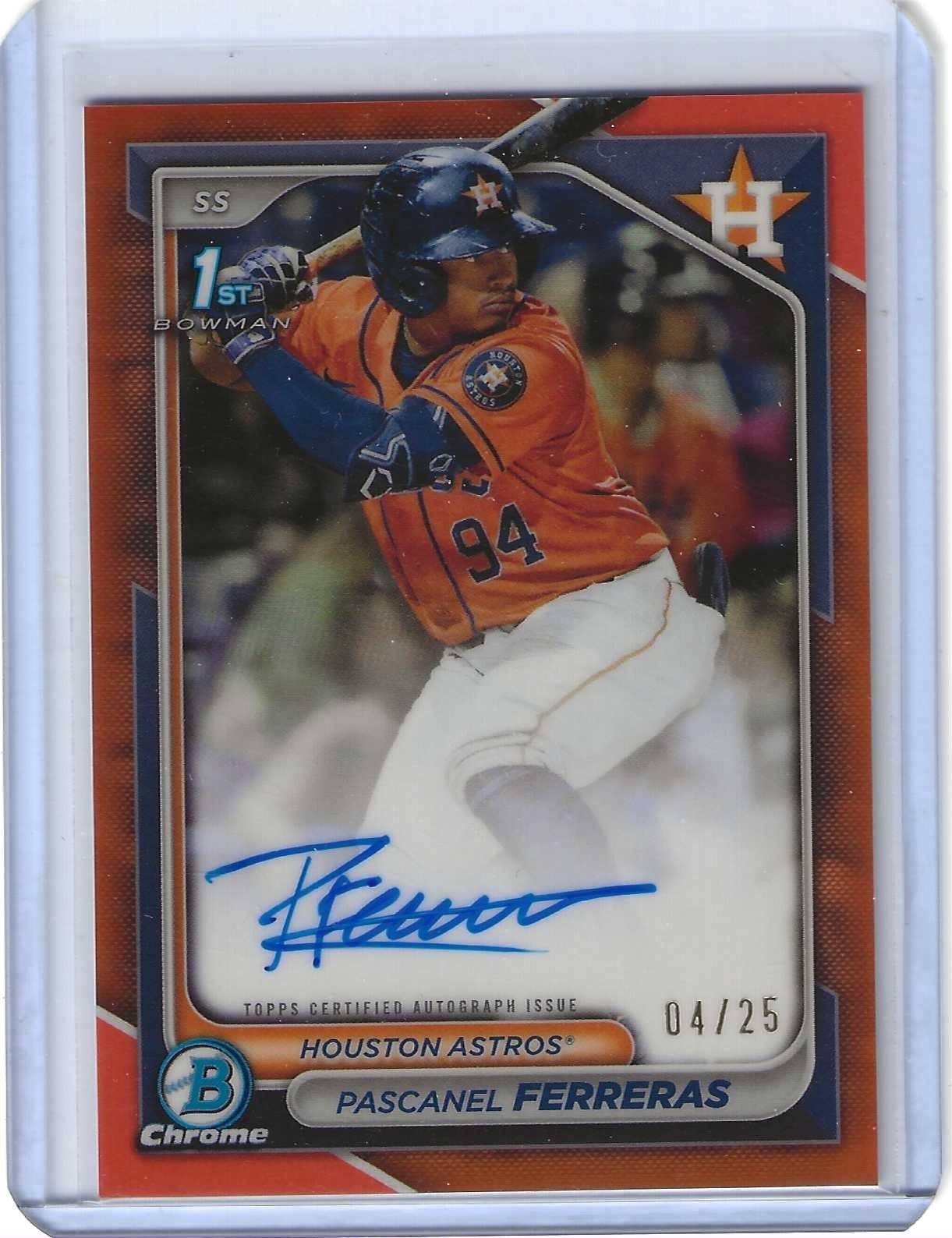 2024 Bowman Chrome #CPA-PF Pascanel Ferreras Prospects Auto /25