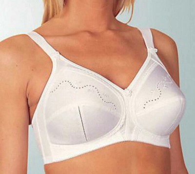 Triumph Doreen+ Baumwoll BH ohne Bügel ungepolstert, Vollschale WEISS Gr. 36D Neu mit Karton