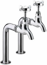 Bristan N BIB C 1901 Bib Taps, Chrome (Taps Only, Upstands Not Included)