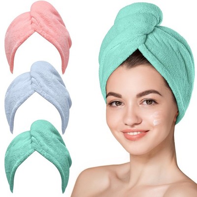 Hicober Microfiber Hair Towel, 3 Packs Turbans Large, Pink,blue,green