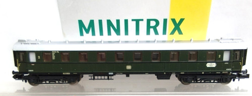 Spur N, MINITRIX  aus Set 11107, Schnellzugwagen B4üe-28-51, DB, Epoche III, VP | Zustand: Gebraucht