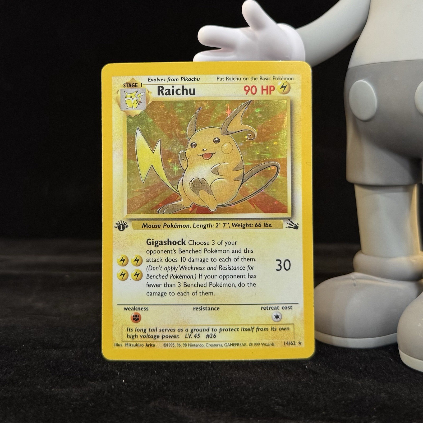 Raichu 1999 Fossil #14/62 1st Edition Holo Price Guide - Sports