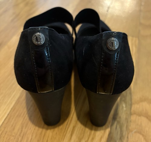 Zapatos para mujer Anne Klein de tacón deportivo elásticos negros de gamuza zapatos cómodos talla 7,5 - Imagen 4 de 6