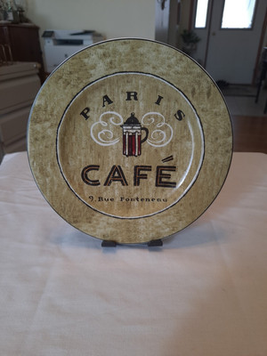 Paris Cafe Rue Fonteneau Coffee Break Sakura Salad Desert Plate 8.25'' Decorative