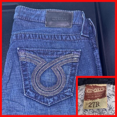 Big Star Jeans Women Size 27R Bootcut Blue Denim ''The Legendary Blue Jeans''